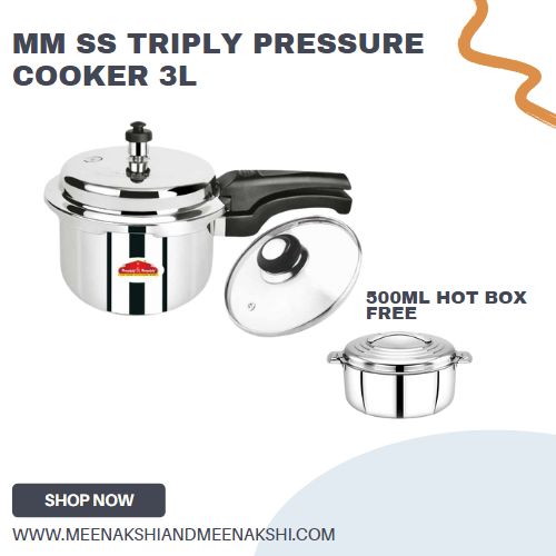 Triply Stainless Steel Pressure Pan Cooker, 2L & 3L, Pressure Cooker